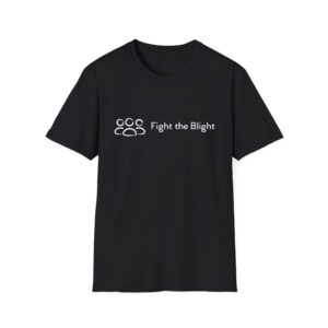 Fight the Blight Charity T-Shirt – Unisex Logo Tee Supporting Neighborhood Revitalization (black)