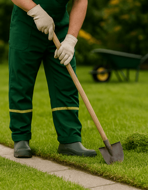 Volunteer performing property maintenance assistance
